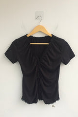 vintage shirring button t