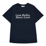  LESS RULES MORE LOVE T-SHIRT NAVY / WHITE [WOMAN]