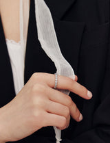 26SS★ [Premium Plating] Essence AB(W) Round Bezel Tennis Ring 2.5mm