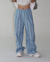 Freedom striped wide pants