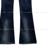 Hip-point bootcut denim pants