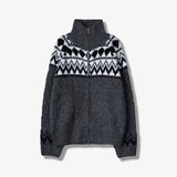ASCLO Diamond Wool Knit Zip Up (3color)