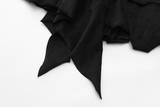 Metal Belt Layered Uneven Skirt