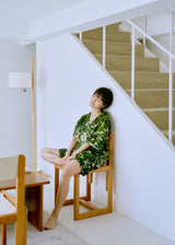nature green bloom pajama set