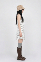 BOLD POLKA DOT LACE-NECK SLIP DRESS (2COLORS!)