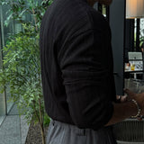 [HFORUS MADE]Forus Knitted pleats U - kneck long sleeves