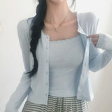 [MADE/set item] Punching, lace camisole + cardigan set