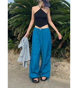WIDE TUCK NYLON PANTS