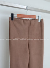 suede banding bootcut long pants