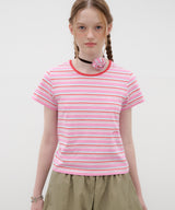Multi Striped T-shirt - Pink