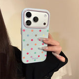 Dopamine Color Polka Dot Soft iPhone Case (iPhone 13–17 Series)