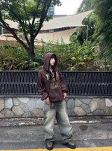 Aqua vintage washed denim pants