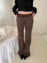Couduroy banding boots cut pants(2color)
