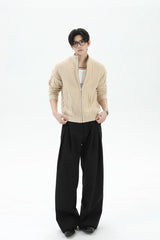 Heavyweight Ribbed Knit Cardigan