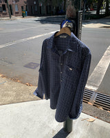 [ORIGINAL] Burnett Seersucker Check Oversized Shirt
