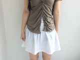 Shirring Flared Dress