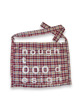 000 Design Check Tie Bag / Burgundy