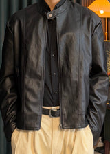 Biker Leather Jacket 2COLOR