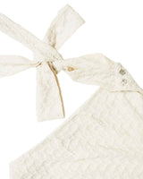 One Shoulder Lace Top _ IVORY