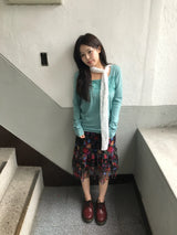 3カラー アオイ レース ヴィンテージ ロングスリーブ Tシャツ