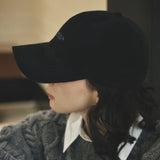 VARZAR Chain Logo Corduroy OG Fit Ball Cap / Black