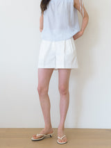 Sun Pin-tuck Shorts - Ivory