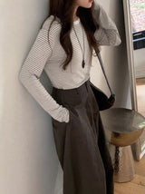 Border Rayon80 Loose Fit T-Shirt (4color)