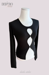 Teddy Center Dot Layered T-Shirt