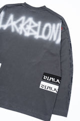 カオスワッペンピグメントロングTシャツ(チャコール)