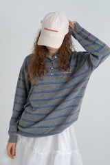 Cozit stripe knit_gray