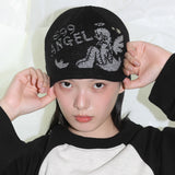 Egg Angel Beanie - BLACK