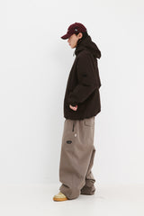 LOGO COTTON SUPER WIDE VENTILATION PANTS BROWN