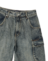 26SS UTILITY DYING DENIM SHORT PANTS