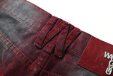 【Keshi】NEVADA WASHED FLOCKING DENIM JEANS