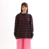 ハッピーラインズ ロングスリーブTシャツ_ネイビー