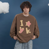 YK Check Applique Sweatshirt