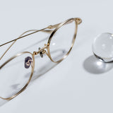 Knouun Round titanium glasses CODE. 102. B Sizzy Gold