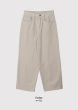 Warm Cotton100 Balloon Fit Wide Pants (5color)