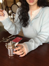[MADE] Rules Button Henley Neck Knit