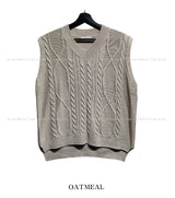 Moss Twist Knit Vest