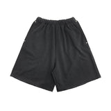 オーバーサイズヒップホップワイドフィットキュービックショートパンツ_チャコール