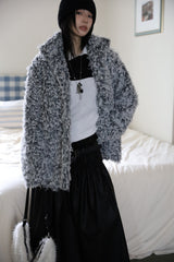 Plum Shawl Layered Knit