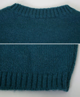 [SHOPPERMADE] パイウールルーズフィットクロップニット (4color)