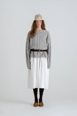 Cinnamon cable knit_gray