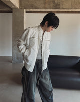 Hi-Lo Zipper Banded Jacket