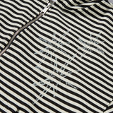 Untitled　スターリーナイトスモールストライプフードジップアップ Black White