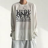 Summer Hide Loose Fit Long Sleeve Knit Tee 