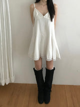 フロムサテンミニドレス (2 colors)
