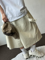 Jien Side Snap Cotton Bermuda Shorts 5color