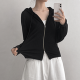 Slim Fit Ribbed Hoodie Zip-up, Daily Slim Hoodie Zip-up (3 colors)